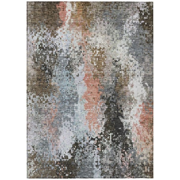 Chantille Machine Washable Indoor/Outdoor Abstract ACN2242 Granite 3 ft. x 5 ft. Area Rug