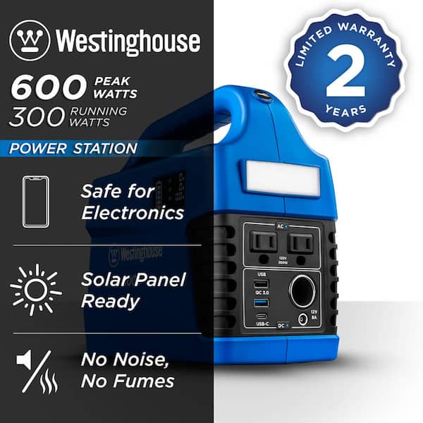 600-Watt Pure Sine Wave Lithium-Ion Portable Power Inverter, LED Display, & Flashlight