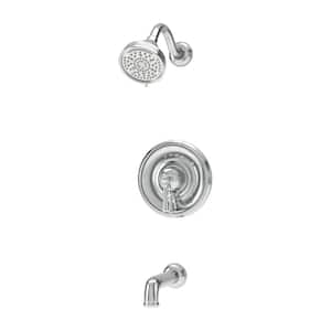 Braston HydroMersion Single Handle Tub and Shower Faucet Trim Kit with Volume Control in Polished Chrome 1.5 GPM