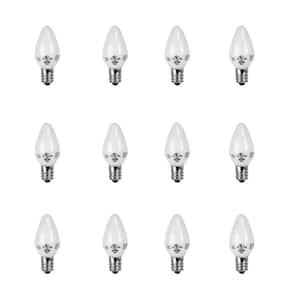 7-Watt Equivalent C7 2700K White LED E12 Night Light Bulb (12-Pack)