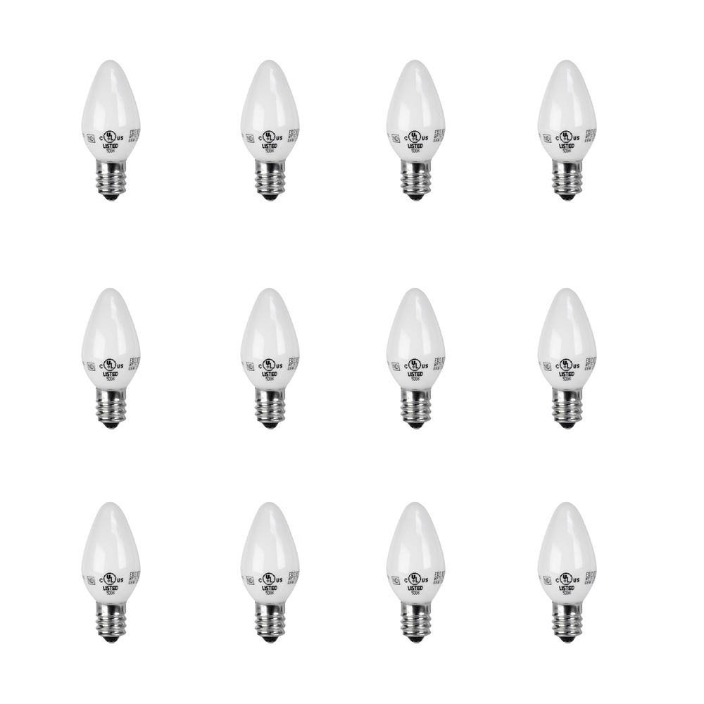 7-Watt Equivalent C7 White Replacement E12 Candelabra Base LED Night Light Bulb, Soft White 2700K (12-Pack) price history on PriceWatchPro