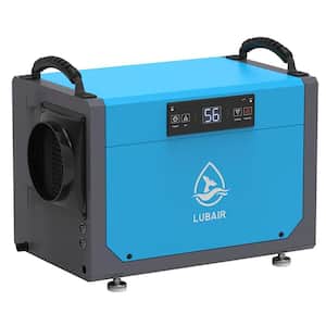 113 pt. 1,200 sq. ft. Quiet Bucketless Dehumidifier in Blue, with Drain Hose for Crawlspace, with Auto Defrost, No Pump