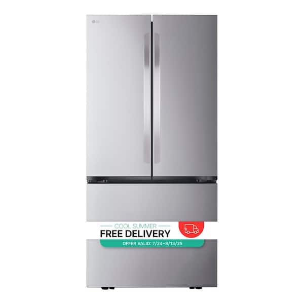 33 in. W. 21 cu.ft. SMART Counter Depth MAX French Door Refrigerator with Ice Maker in PrintProof Stainless Steel
