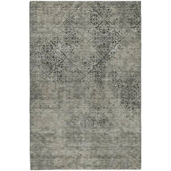 Dream Shag Premium Machine Washable Abstract ADS769 Taupe 10 ft. x 14 ft. Area Rug