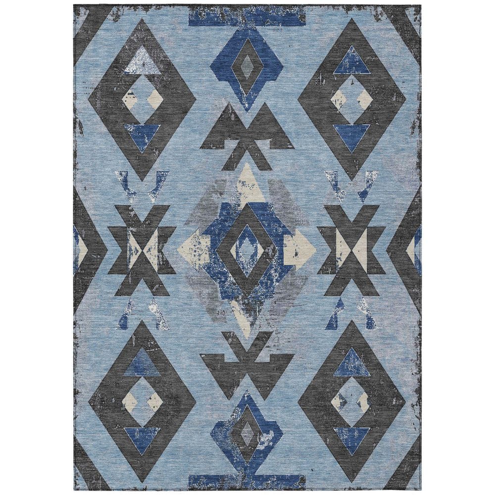 Chantille Machine Washable Indoor/Outdoor Abstract ACN1882 Blue 8 ft. x 10 ft. Accent Rug price history on PriceWatchPro