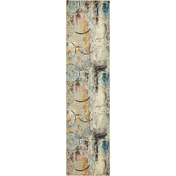 Unique Loom Chromatic Imperial Beige 2' 7 x 10' 0 Runner Rug