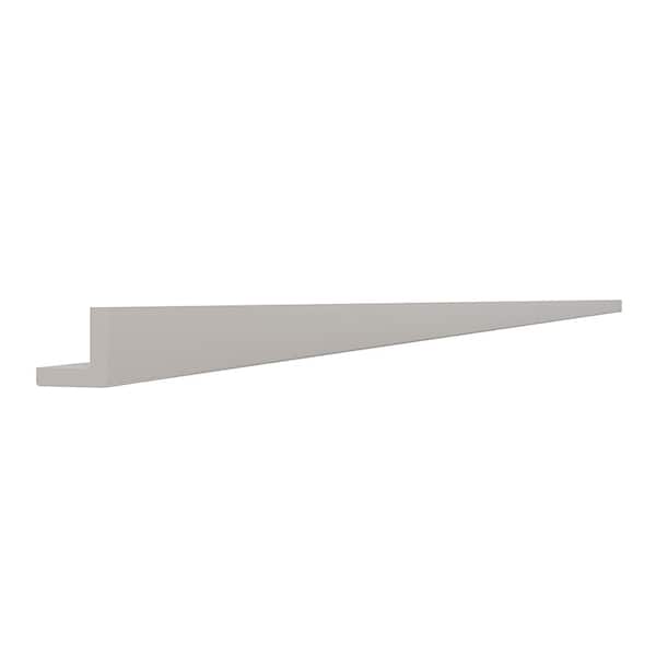 Shaker Full Overlay 94 in. W x 1.06 in. H Outside Corner Molding in Stone Gray