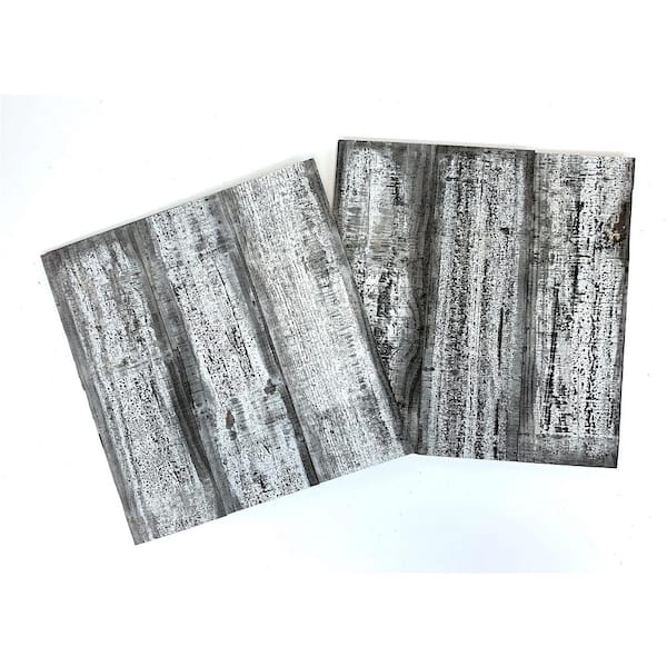 Easy Planking Thermo-Treated 1/2 in. x 16 in. x 16 in. Barn Wood Wall Decorative Panel / Picture Frame (4 Sq. Ft. per 2-Pack)