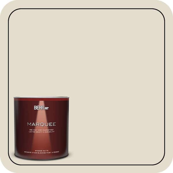 BEHR MARQUEE 1 qt. #MQ3-40 Varnished Ivory One-Coat Hide Matte Interior Paint & Primer