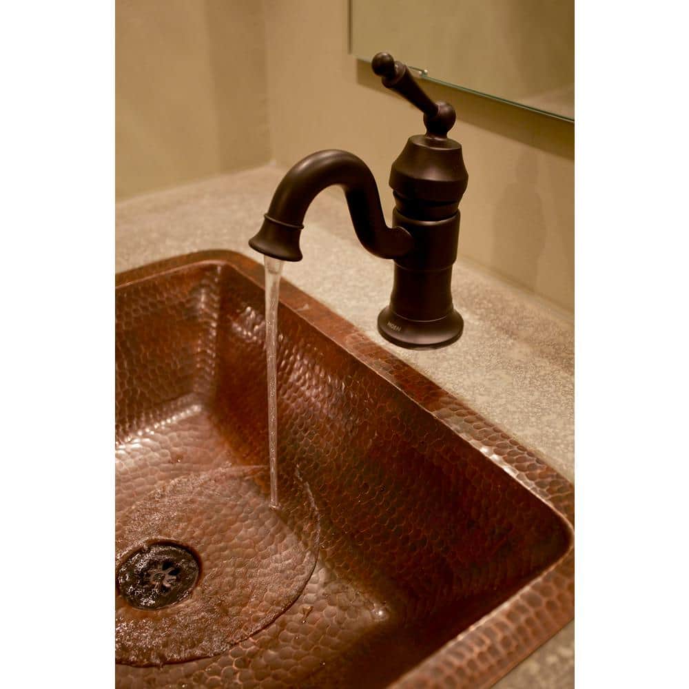 22" Hammered Copper Undermount Bathroom Sink