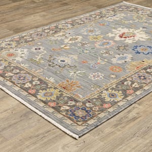 Lavista Blue/Multi-Colored 2 ft. x 12 ft. Classic Persian Oriental Wool/Nylon Blend Indoor Runner Area Rug