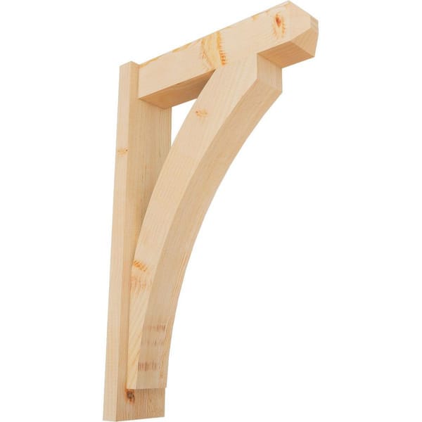 Ekena Millwork 6 in. x 32 in. x 20 in. Douglas Fir Thorton Craftsman Smooth Outlooker