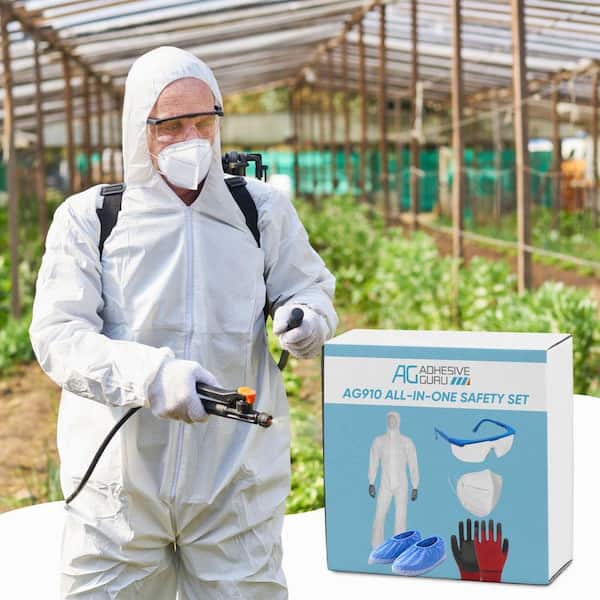 AG ADHESIVE GURU AG910 All-in-One Safety Kit-Protective Gear Set for DIY  Insulation Foam, Painting and Chemical Handling (1-Pack)  adgr_AG910_SafetyKit_1pk - The Home Depot