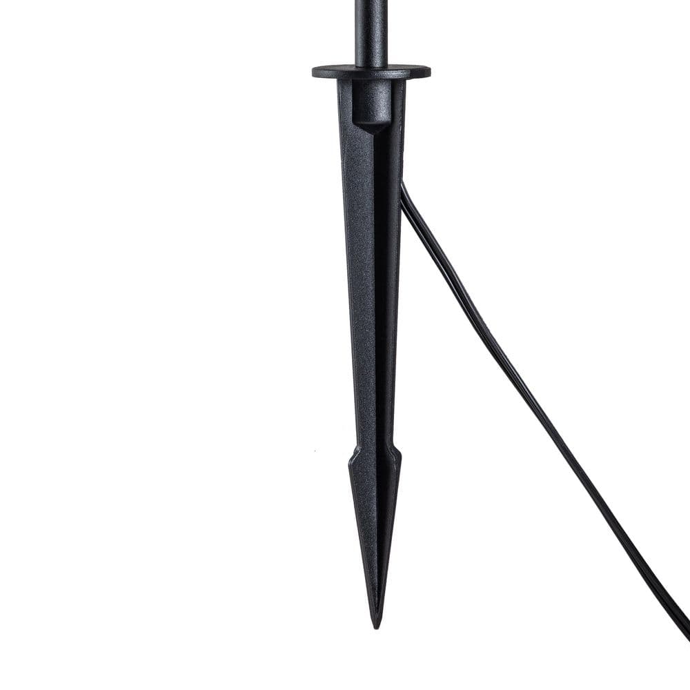 Matte Black LED Mushroom Pathway Lights with Ground Stake, Set of 4