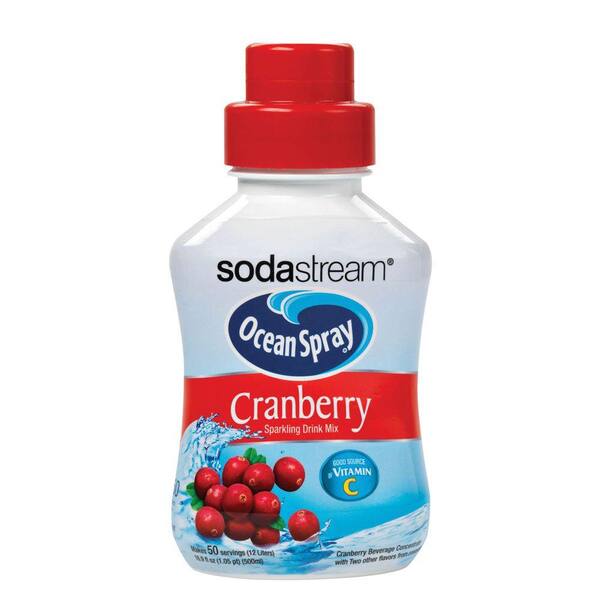 SodaStream 500 ml Soda Mix - Ocean Spray Cranberry (Case of 4)