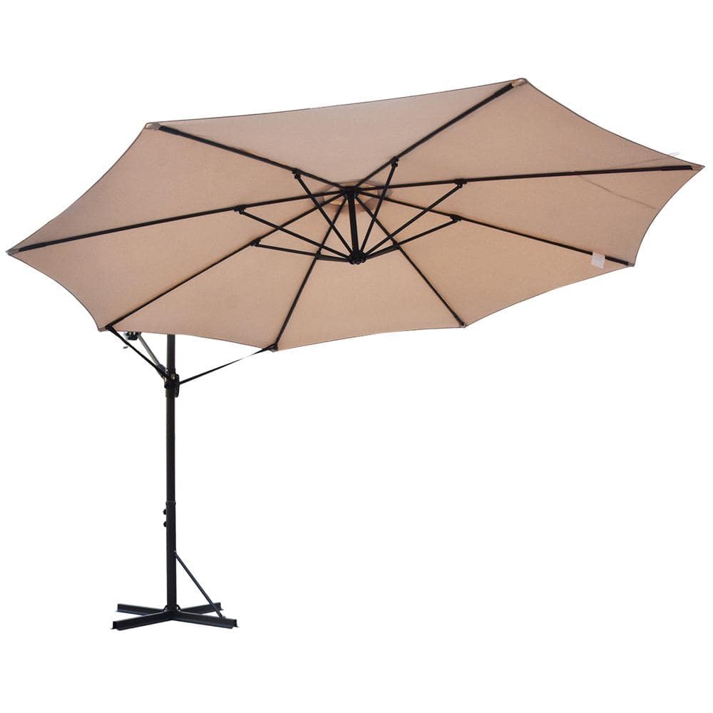 SUNRINX 12 Ft Steel Cantilever Offset Outdoor Patio Umbrella With   Sunrinx Cantilever Umbrellas Zbh 01 Hws 64 1000 