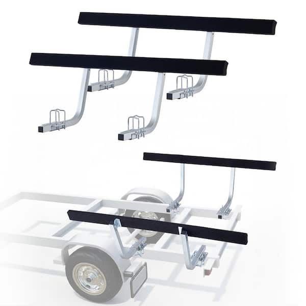 Boat Trailer Guides, Adjustable Height Trailers Guide, 2-Piece Steel Trailer Guide-Ons, Thick Support Pads, for L-Beam