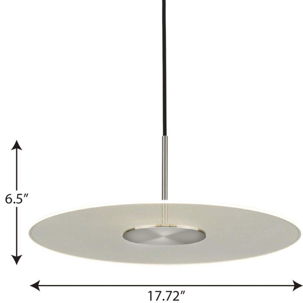 Brushed Nickel LED Indoor/Outdoor Hanging Pendant Light