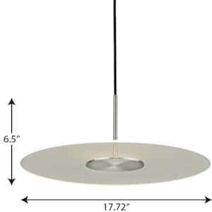 Spoke LED Collection 1-Light Brushed Nickel LED Modern Hanging Pendant Light