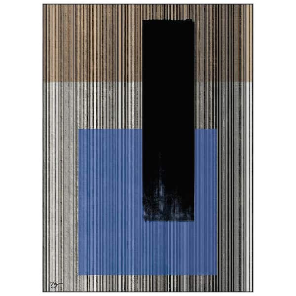 Empire Art Direct Multi-Colored 8 ft. x 10 ft. Read Between the Lines II Washable Geometric Area Rug