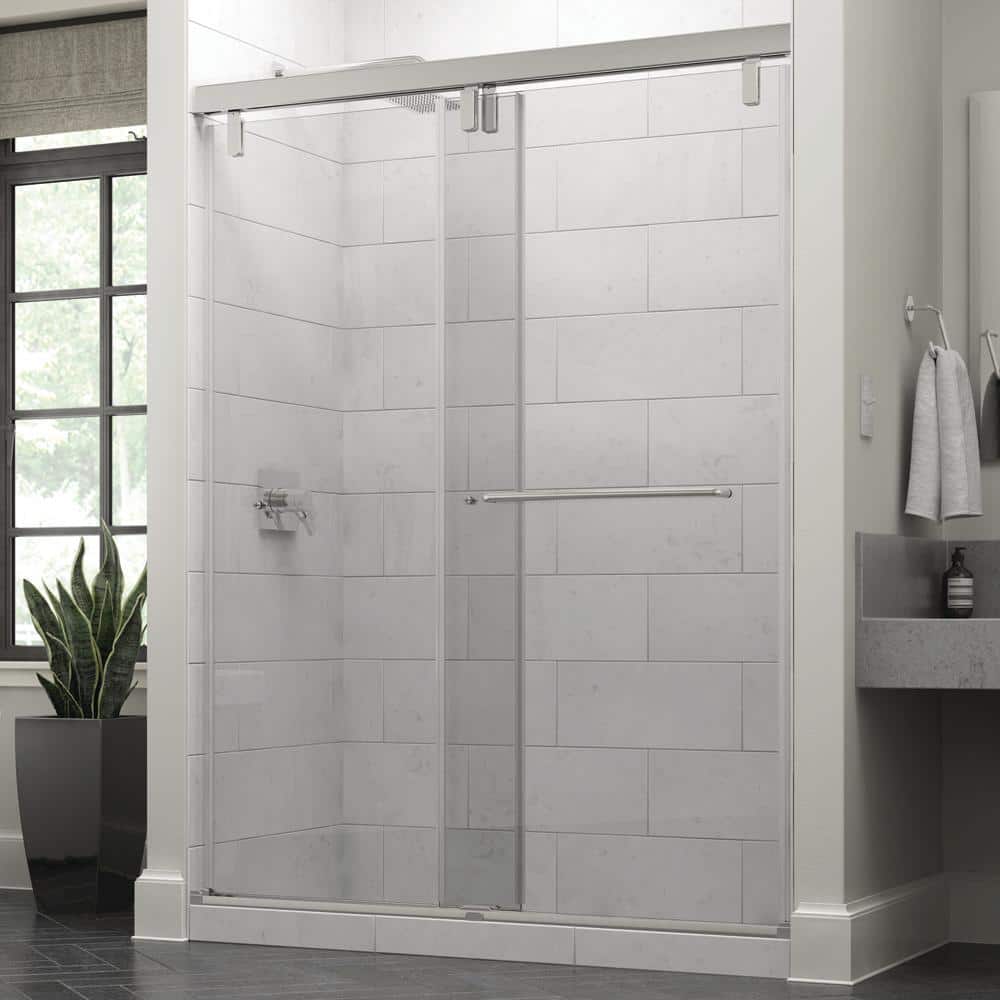 Delta Portman 60 x 711/2 in. Frameless Mod SoftClose Sliding Shower