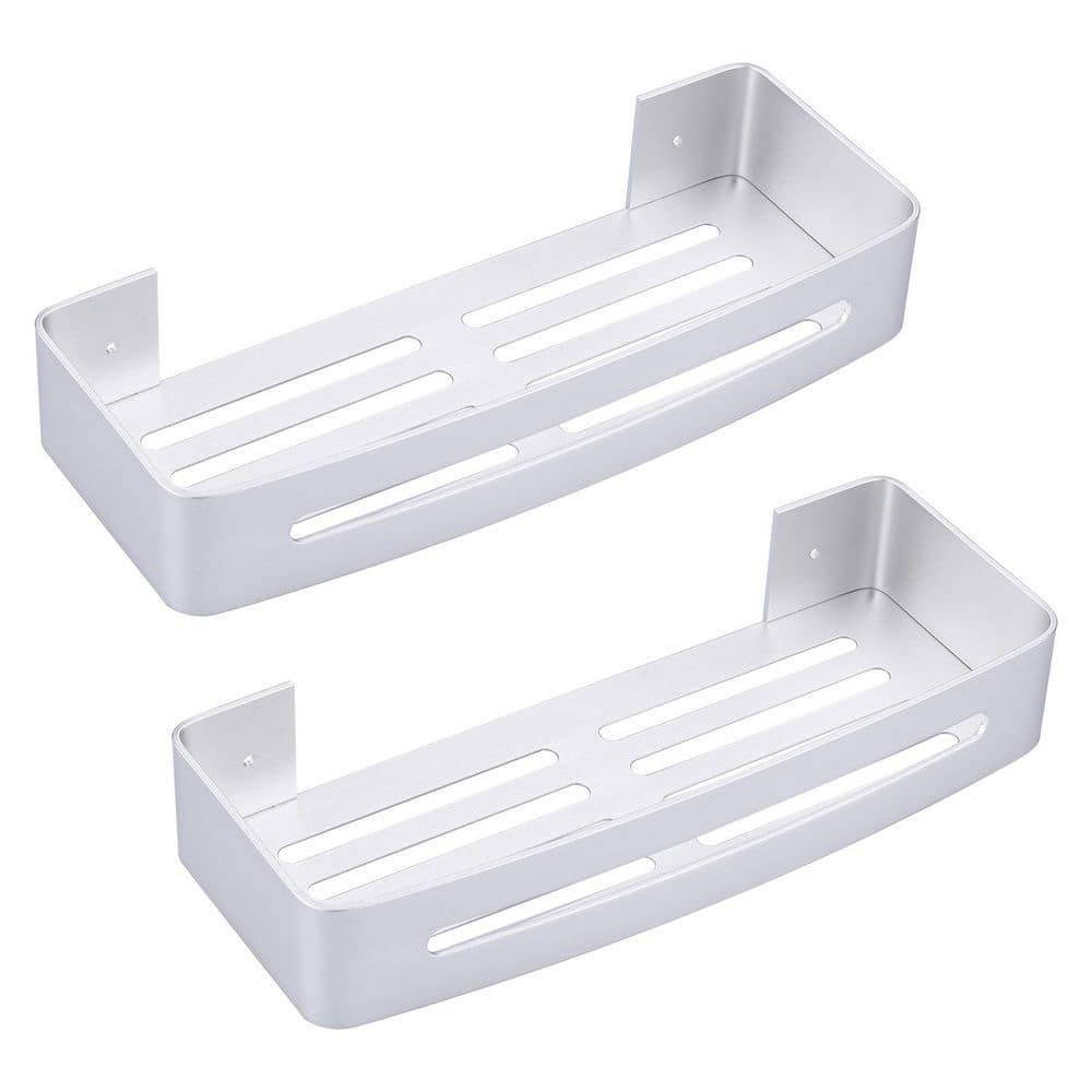 5 in. W x 2.2 in. H x 12 in. D Stainless Steel Rectangular Bathroom Shower Shelves in Brushed Nickel (2-Pack) price history on PriceWatchPro