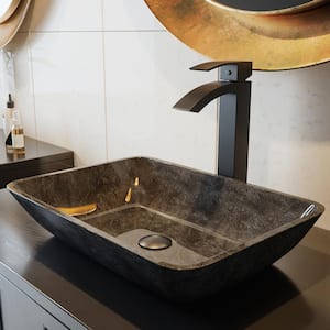 Duris Single Handle Single-Hole Bathroom Vessel Faucet in Matte Black
