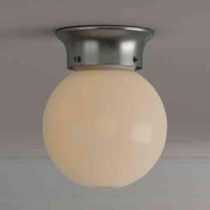 1-Light Globe Brushed Nickel Integrated LED Flush Mount