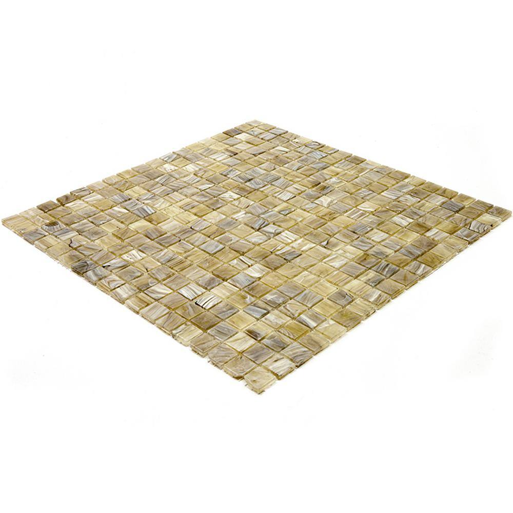 Golden Beige Glass Mosaic Wall and Floor Tile