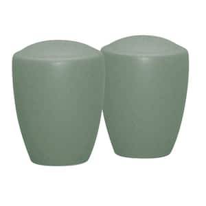 Colorwave Green 3-3/8 in. (Green) Stoneware Salt and Pepper Set