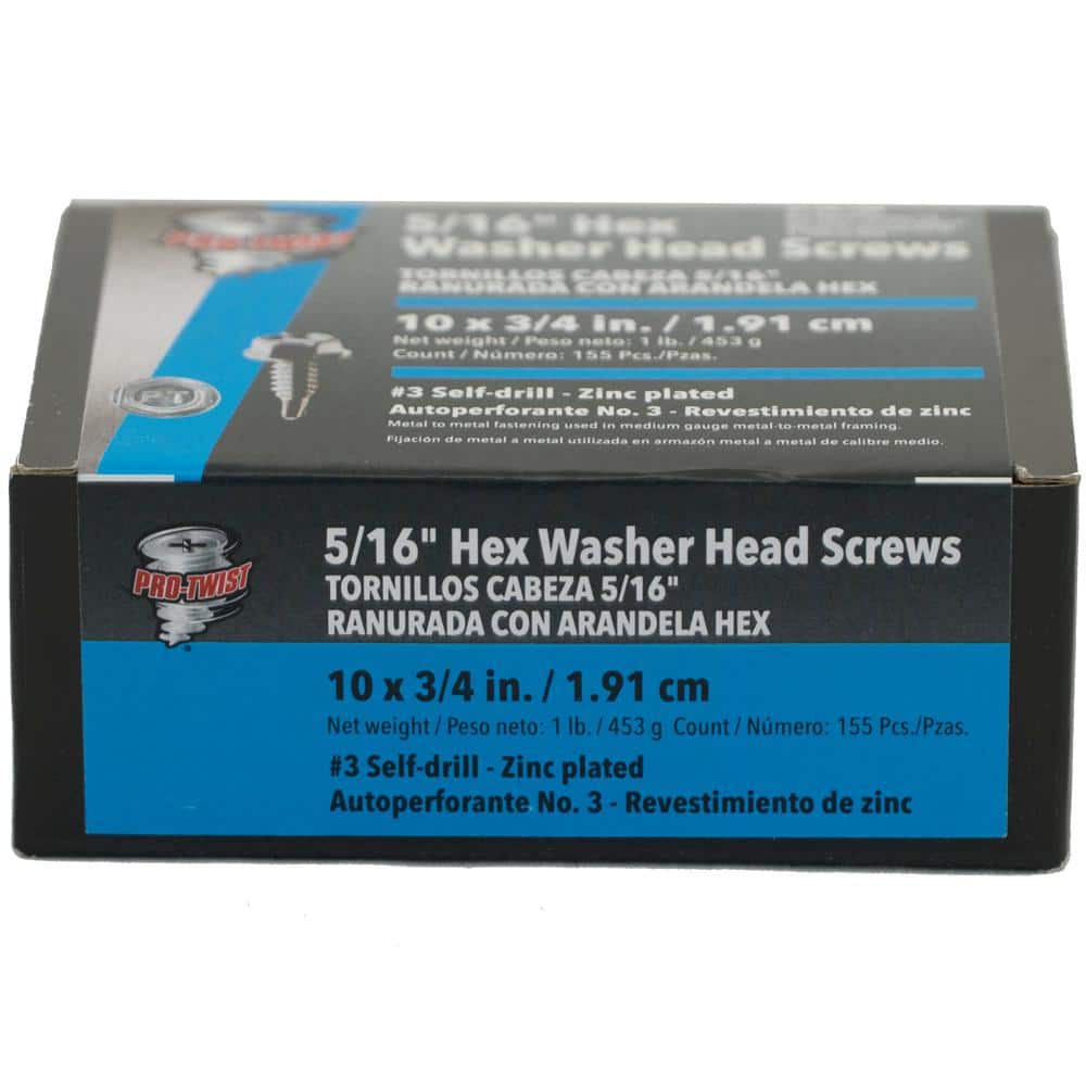 3/4 in. Hex Head Zinc-Plated Sheet Metal Screws