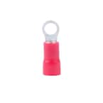 22-18 AWG 4-6 Stud Ring Terminal, Vinyl Red (10-Pack)