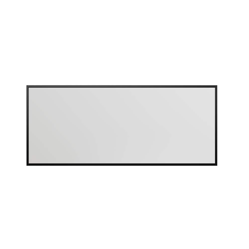 Black 72 in. W x 30 in. H Large Rectangular Single Aluminum Framed Wall Mount Bathroom Vanity Mirror in Black price history on PriceWatchPro