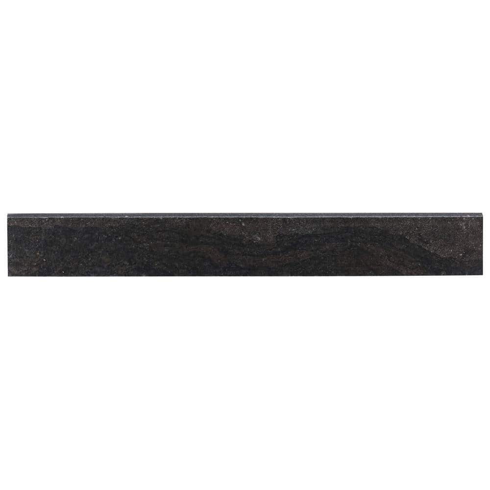 District Black Matte Porcelain Rectangular Bullnose Trim