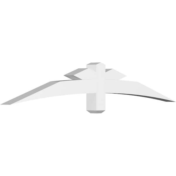 Ekena Millwork Alberta 72 in. W x 12 in. H x 4 in. D Signature Polyurethane Bracket