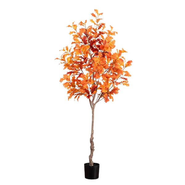 Nearly Natural 7 ft. Oak Artificial Tree