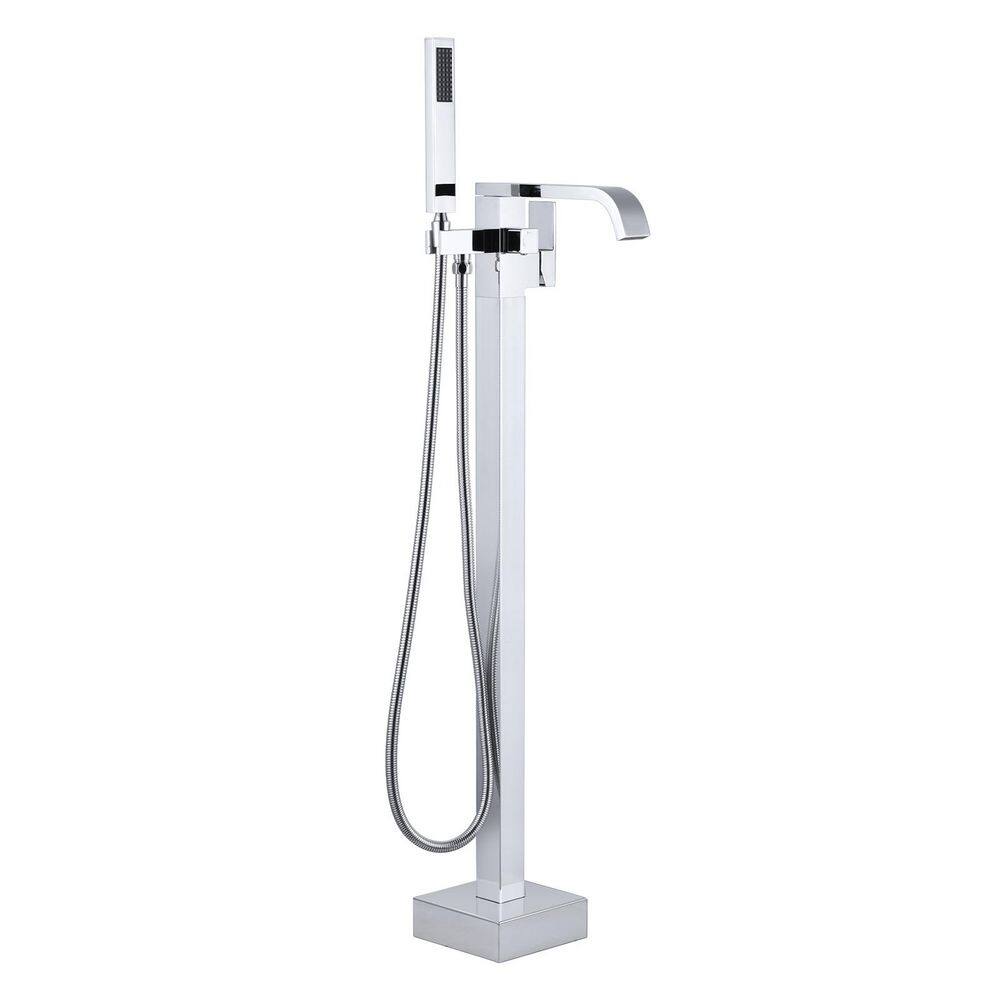 Freestanding Tub Faucet with Handheld Shower 304 Stainless Steel 3-Spray Modes for Modern Bathrooms in Polished Chrome price history on PriceWatchPro