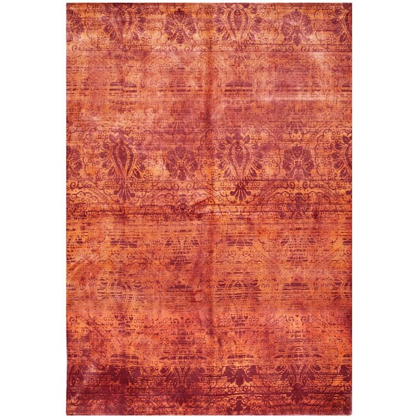 Tibetan 6 ft. x 9 ft. Rust Persian Area Rug