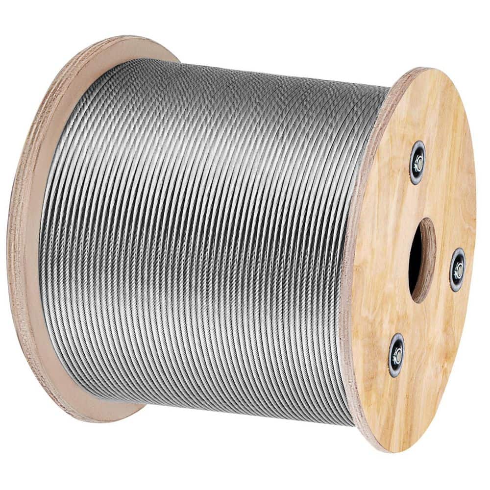 1/8 in. 500FT. T316 Stainless Steel Cable 7x7 Steel Wire Rope Cable Cable Railing Transport Wire Rope Cable price history on PriceWatchPro