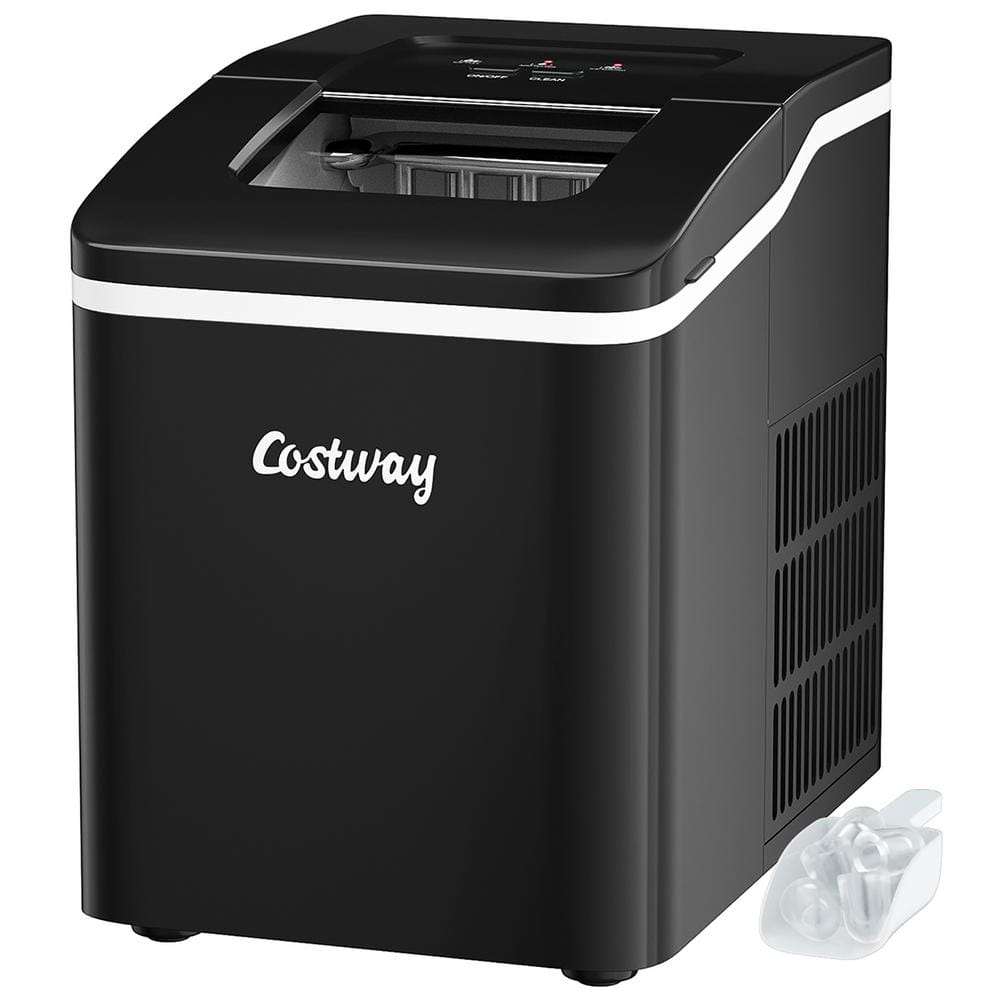 Costway 9 in. 26 lbs./24-Hour Countertop Portable Maker Self-cleaning wit-Hour Scoop in Black EP24744US-BK - The Home Depot