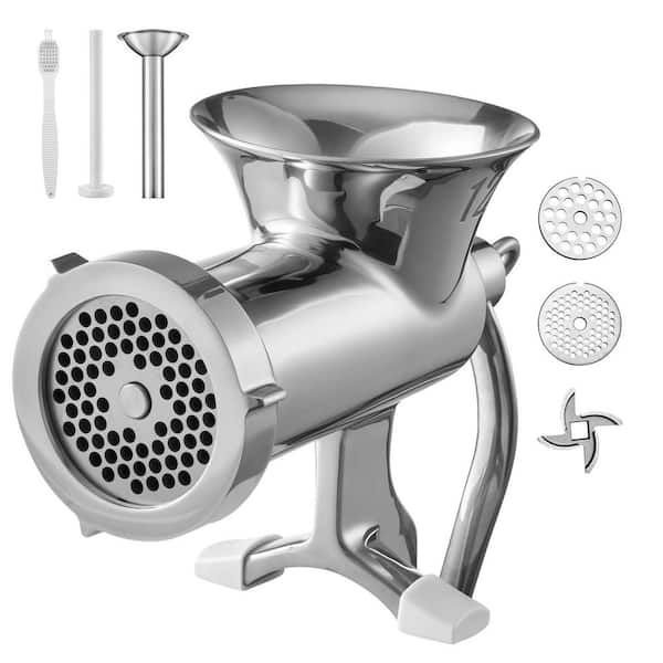 Manual Meat Grinder 304 Stainless Steel Hand Meat Grinder with Suction Cup + Steel Table Clamp Meat Mincer Sausage Maker