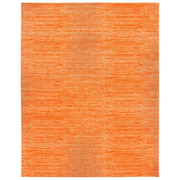 Vision 10 ft. x 14 ft. Orange Solid Color Area Rug