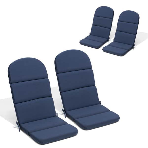 20 x 50 4-Piece Deep Seating Patio Outdoor Adirondack Chair Cushion in Navy Blue