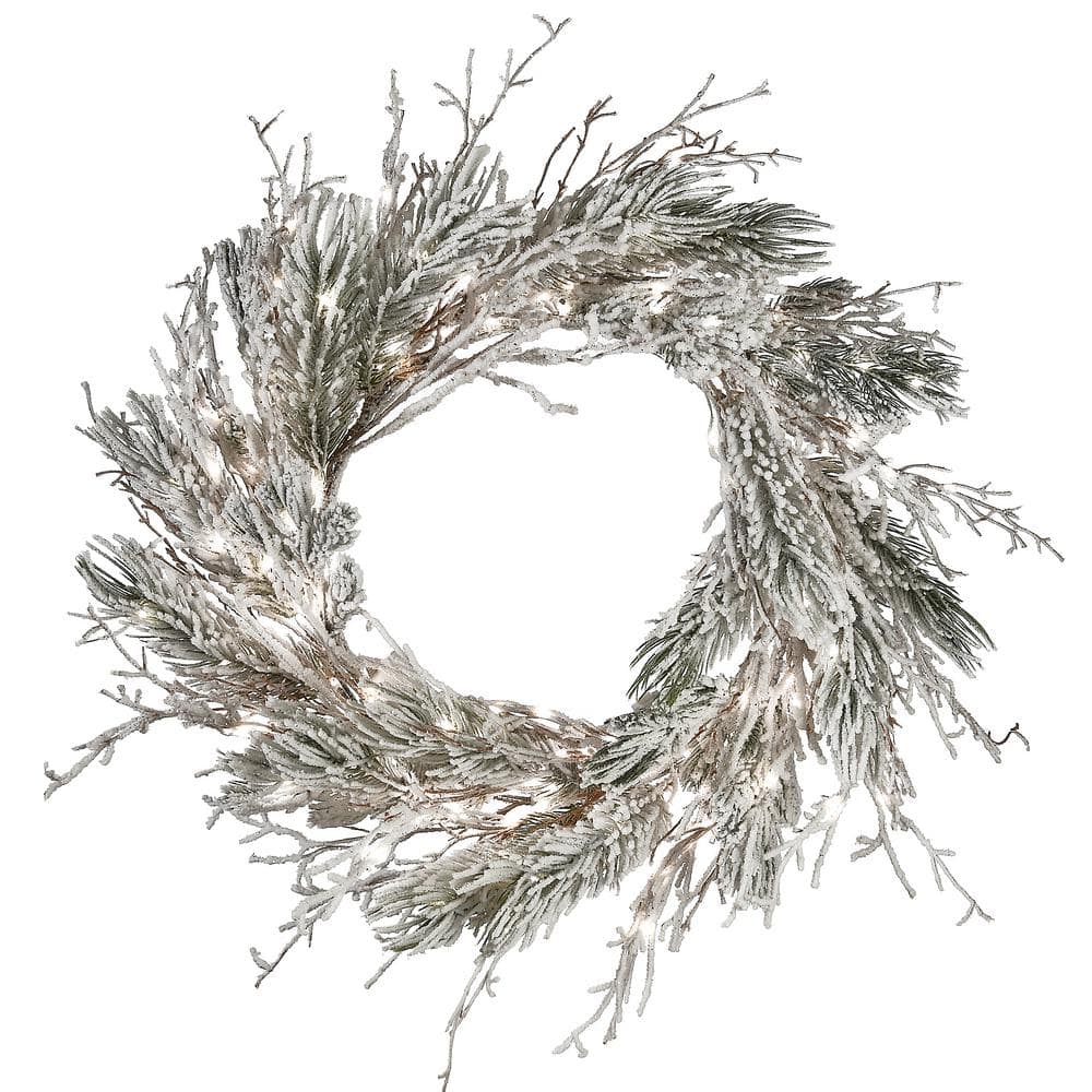 Fudios Pre-lit Twig Garland Lights Battery Operated with Timer