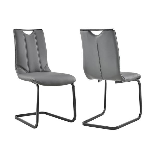 Armen Living Pacific Dining Room Chair, Grey Dining Room Chairs Leather