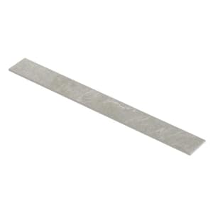 Monolith Silver Gray 3 in. x 24 in. Matte Porcelain Bullnose Trim (0.46 sq. ft./each)