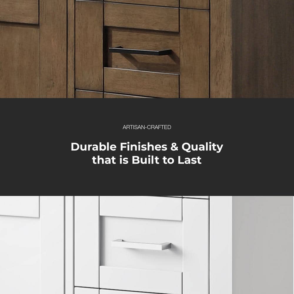 Tahoe 36" Pure White Freestanding Bathroom Vanity with Carrara Marble Top