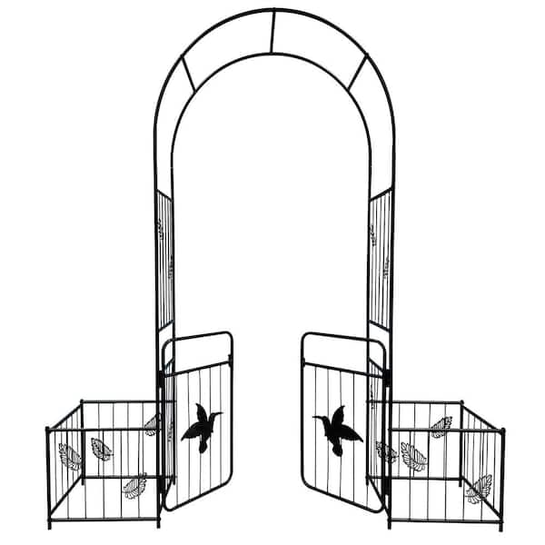 Metal Garden Arch Garden Arbor Trellis Climbing Plants Support Arch Outdoor Arch Wedding Arch Party Events Archway Black