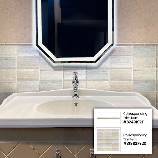 Apollo Tile (Sample) Floor and Wall Tile White 3-in x 6-in Polished Marble Subway Floor and Wall Tile