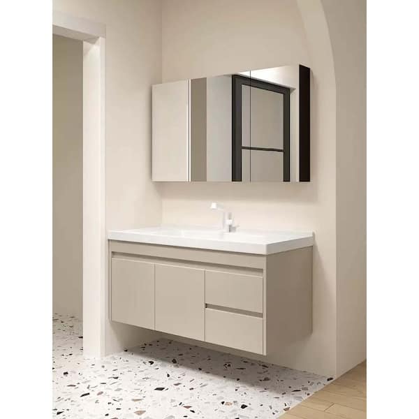 XUJMK 39 in. W x 28 in. H Rectangular Metal Medicine Cabinet with Mirror,Vanity Mirrors Recessed&Surface Mount